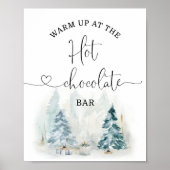 Kerst omhoog bij de warme chocoladebar poster (Voorkant)