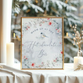 Kerst omhoog bij de warme chocoladebar poster