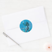 Kerst Onder het Zee (Stickers) Ronde Sticker (Envelop)