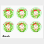 Kerst Ondeugend Santa Gift Stickers (Vel)