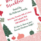 Kerst Ontbijt Uitnodiging Kerstmis Patroon