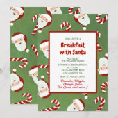 Kerst Ontbijt Uitnodiging met Santa Barley (Voorkant / Achterkant)