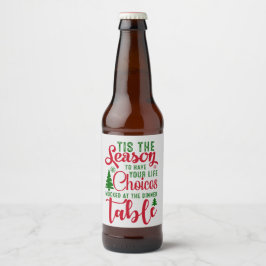 Kerst ontwerp seizoen van keuzes bier etiket