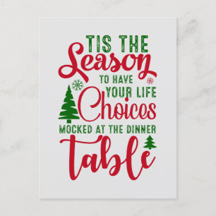 Kerst ontwerp seizoen van keuzes feestdagenkaart