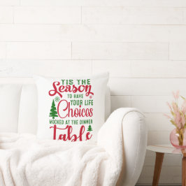 Kerst ontwerp seizoen van keuzes kussen