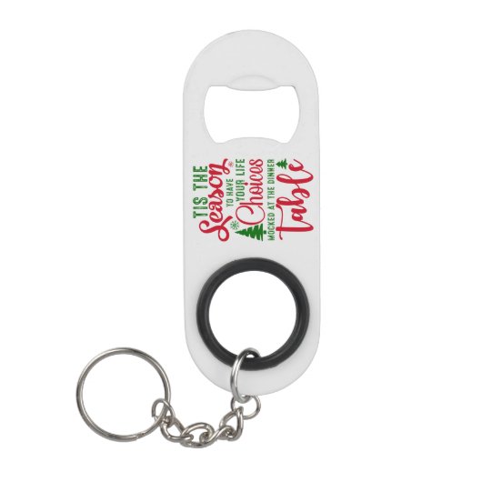 Kerst ontwerp seizoen van keuzes mini flessenopener (Voorkant)