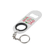 Kerst ontwerp seizoen van keuzes mini flessenopener (Achterkant Gekanteld)