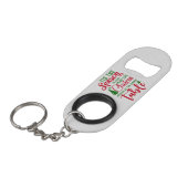 Kerst ontwerp seizoen van keuzes mini flessenopener (Voorkant Gekanteld)