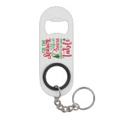 Kerst ontwerp seizoen van keuzes mini flessenopener (Achterkant)