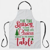 Kerst ontwerp seizoen van keuzes schort (Voorkant)