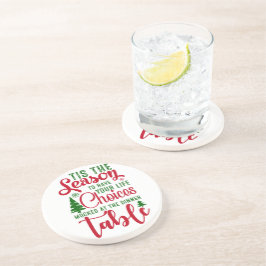 Kerst ontwerp seizoen van keuzes zandsteen onderzetter