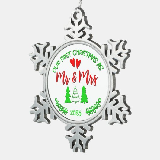 Kerst Onze eerste kerst Mr. & Mrs Ornament (Rechts)