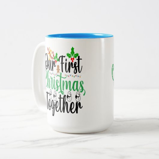 Kerst Onze eerste kerst samen Mokken (Voorkant links)