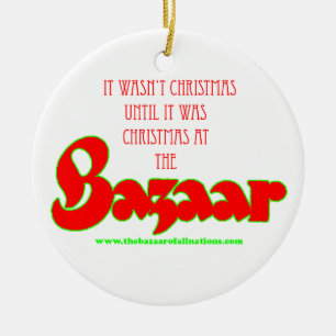 Kerst op de Bazaar Keramisch Ornament