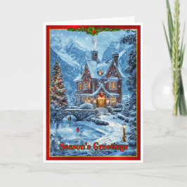 Kerst op de familievijver kaart