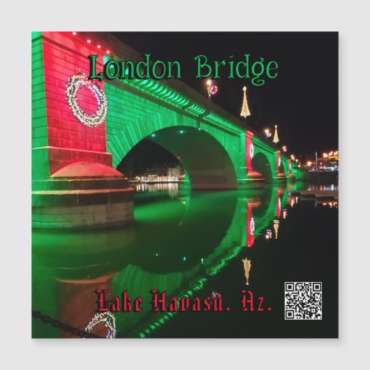 Kerst op de London Bridge, Lake Havasu, Az. (Voorkant)