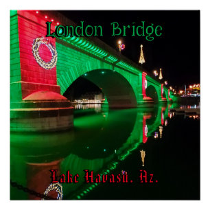 Kerst op de London Bridge, Lake Havasu, Az. Perfect Poster