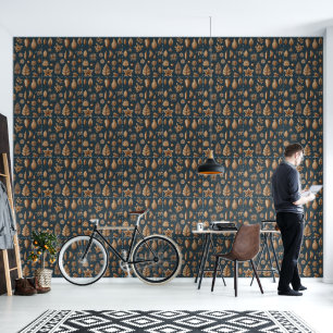 Kerst op de muur behang