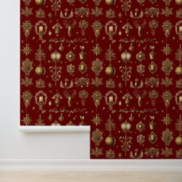 Kerst op de muur behang