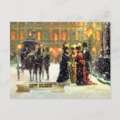  kerst op de Parisiaanse scène Feestdagenkaart (Voorkant)