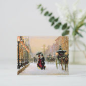  kerst op de Parisiaanse scène Feestdagenkaart (Staand voorkant)