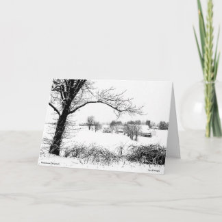 Kerst op een boerderij kaart