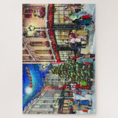 Kerst op het stadsplein legpuzzel (Verticaal)