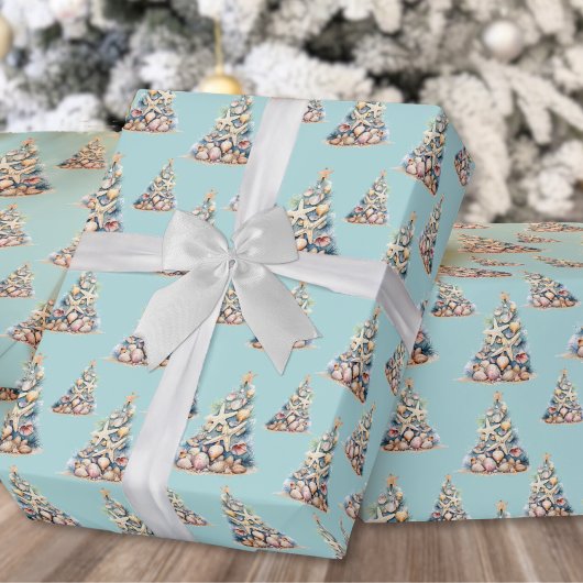Kerst op het strand cadeaupapier