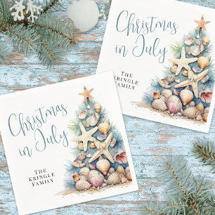 Kerst op het strand in juli servet