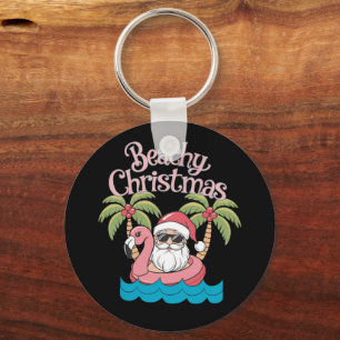 Kerst op het strand Tropische vakantie Kerstman St Sleutelhanger