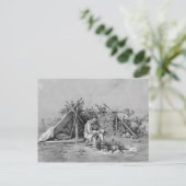 Kerst op Picket. Feestdagenkaart (Staand voorkant)