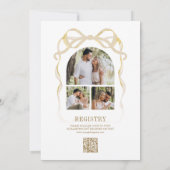 Kerst open haard boog QR Code Vrijgezellenfeest Kaart (Achterkant)