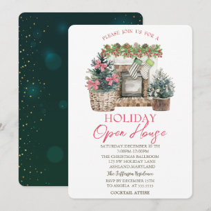 Kerst Open Haard Huis Kaart