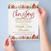 Kerst Open Huis Business Flyer (Hand)