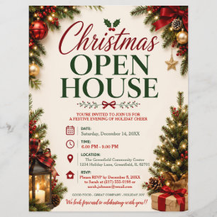 Kerst Open Huis Flyer