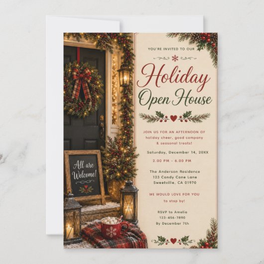 Kerst Open Huis Kaart (Voorkant)