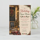 Kerst Open Huis Kaart (Staand voorkant)