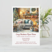 Kerst Open Huis met Sfeer Kaart (Staand voorkant)