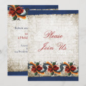 Kerst Open Huis Rosemaling Kaart (Voorkant / Achterkant)