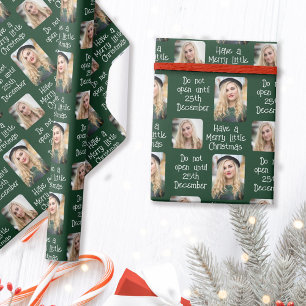 Kerst Openen 25 December Foto Cadeaupapier
