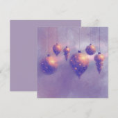 Kerst opknoping Roos Gold Baubles Flat Kaart (Voorkant / Achterkant)