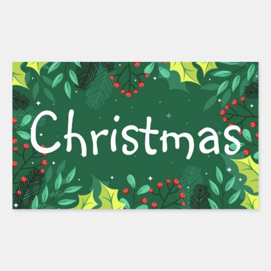 Kerst Opslag Sticker Labels (Voorkant)