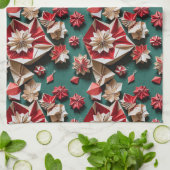 Kerst origami handwerk 11 - KItcen Handdoek (Gevouwen)