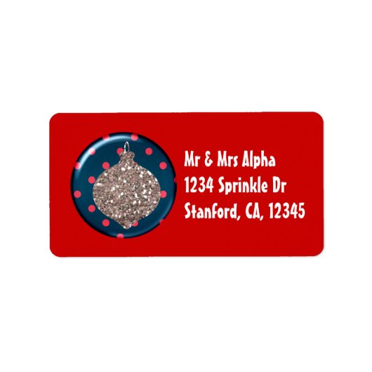 Kerst Ornament Ball Label (Voorkant)