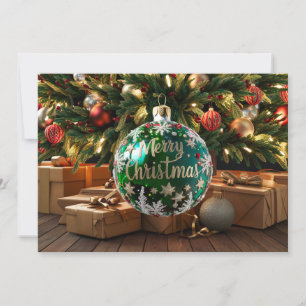 Kerst Ornament Crystal Ball Feestdagenkaart