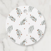 Kerst Ornament en boog Gift Label (Achterkant)