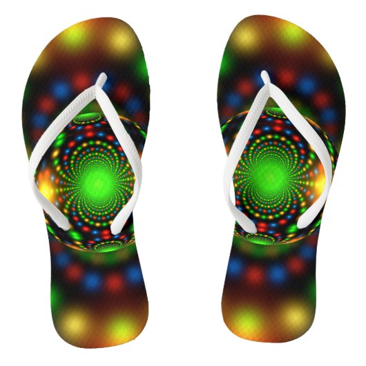 Kerst Ornament Fractal Design Teenslippers (Voetbed)