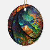 Kerst ornament gestileerde milieu scene (Links)