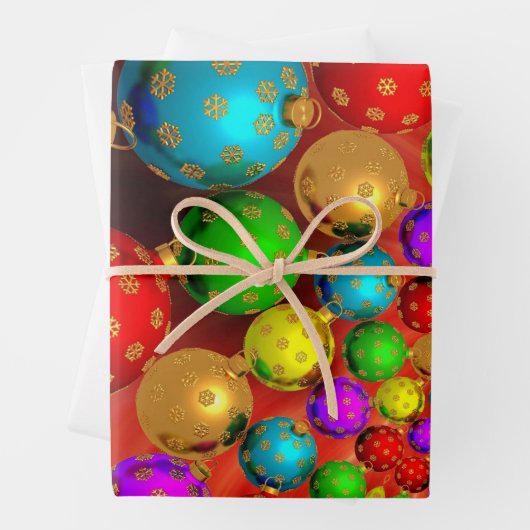 Kerst Ornament Jamboree Inpakpapier Vel (In situ)