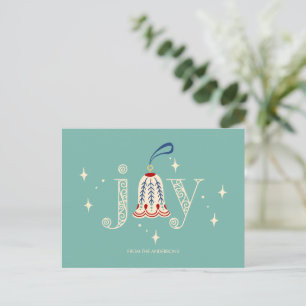 Kerst Ornament Joy Feestdagenkaart